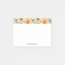 Oranje Citrusvruchten Retro Patroon Rand Post-it® Notes