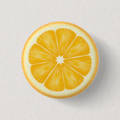 Oranje citrusvruchten ronde button 3,2 cm (Voorkant)