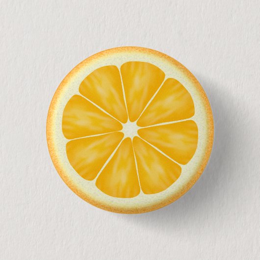 Oranje citrusvruchten ronde button 3,2 cm (Voorkant)