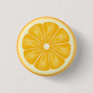 Oranje citrusvruchten ronde button 3,2 cm