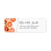 Oranje citrusvruchtendement etiket (Voorkant)