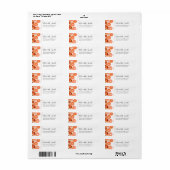 Oranje citrusvruchtendement etiket (Full Sheet)