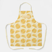 Oranje citrusvruchtenplakken patroon en aangepaste schort (Voorkant)