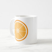 Oranje citrusvruchtenschijfje koffiemok (Voorkant links)