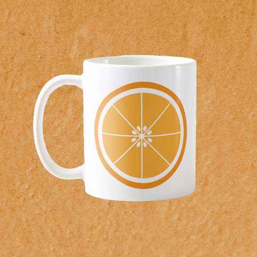 Oranje citrusvruchtenschijfje koffiemok