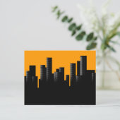 oranje cityschap briefkaart (Staand voorkant)