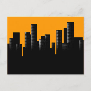 oranje cityschap briefkaart