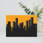 oranje cityschap kaart (Staand voorkant)