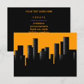 oranje cityschap kaart (Voorkant / Achterkant)