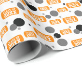 Oranje "Class of" Dog Label en Stippen patroon Cadeaupapier (Rol Hoek)