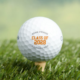 Oranje Classic Varsity Afstuderen Klasse Cadeau Golfballen