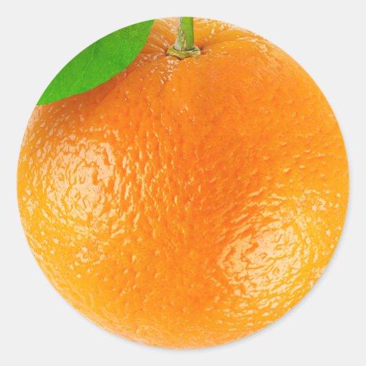 Oranje close-up ronde sticker (Voorkant)