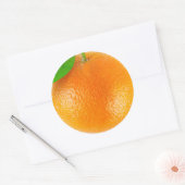 Oranje close-up ronde sticker (Envelop)