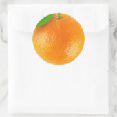 Oranje close-up ronde sticker (Tas)