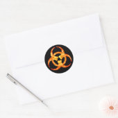 Oranje Cloud Biohazard Symbool Sticker (Envelop)