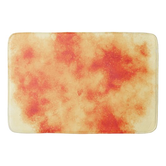 Oranje Cloud Effect Bath Mat (Voorkant)