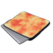 Oranje Cloud Effect Electronics Bag Laptop Sleeve (Voorkant onderkant)