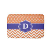 Oranje Clover Chevron Monogram Bathmat Badmat (Voorkant)