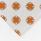 Oranje Clover Ribbon door Kenneth Yoncich Fleece Deken (Hoek)