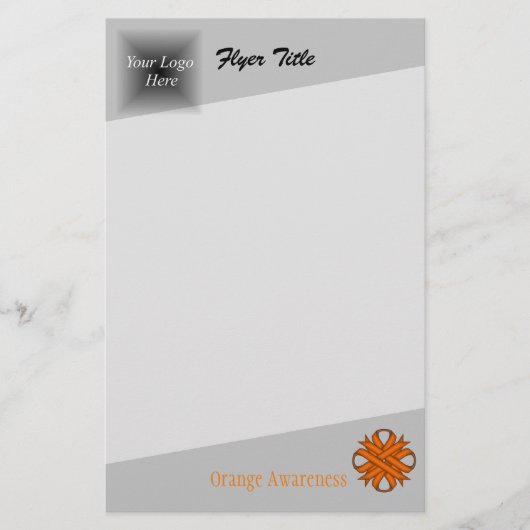 Oranje Clover Ribbon door Kenneth Yoncich Flyer (Voorkant)