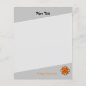 Oranje Clover Ribbon door Kenneth Yoncich Flyer (Achterkant)