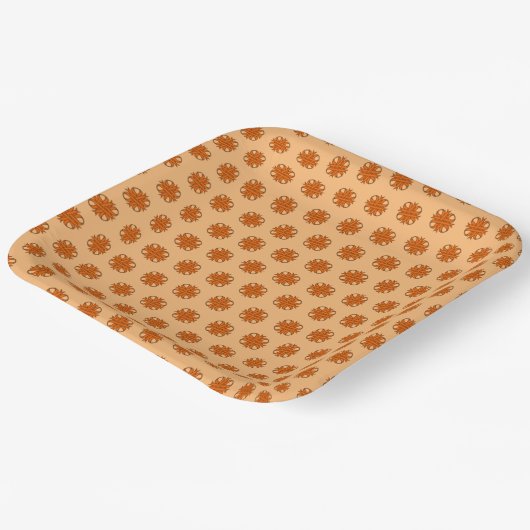 Oranje Clover Ribbon door Kenneth Yoncich Papieren Bordje (Gebogen)