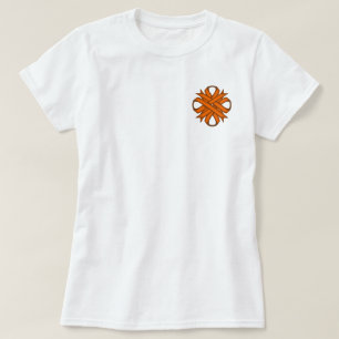 Oranje Clover Ribbon door Kenneth Yoncich T-shirt