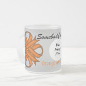 Oranje Clover Ribbon Tmpl van Kenneth Yoncich Matglas Koffiemok (Voorkant links)