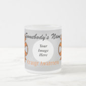 Oranje Clover Ribbon Tmpl van Kenneth Yoncich Matglas Koffiemok (Center)