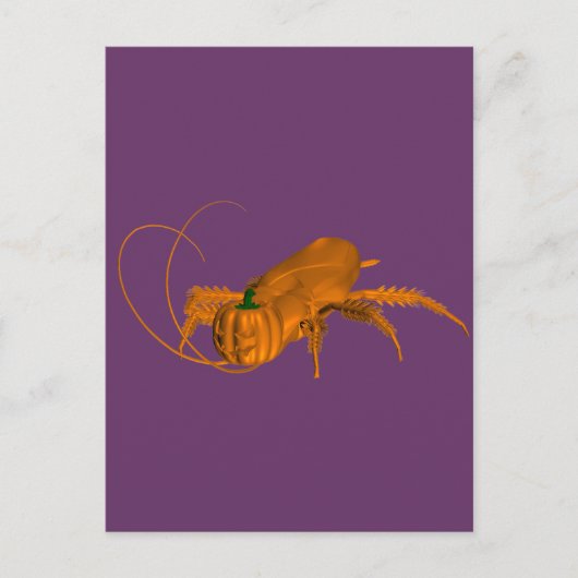 Oranje Cockroach Briefkaart (Voorkant)