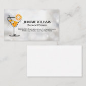 Oranje cocktail Drink | restaurant Visitekaartje (Voorkant / Achterkant)