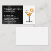 Oranje cocktail Drinken | Mixology Bartend Visitekaartje (Voorkant / Achterkant)