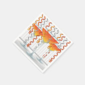 Oranje cocktail en lint servetten (Hoek)