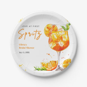 Oranje Cocktail Liefde Op De Eerste Spritz Bruidsd Papieren Bordje