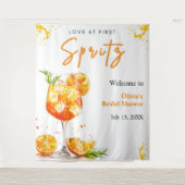 Oranje Cocktail Liefde Op De Eerste Spritz Bruidsf Wandkleed (Voorkant)