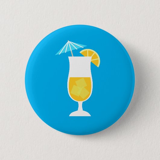 Oranje cocktail ronde button 5,7 cm (Voorkant)