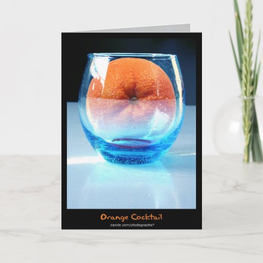 Oranje cocktailkaart kaart (Voorkant)