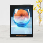Oranje cocktailkaart kaart (Gele Bloem)