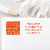 Oranje cocktailparty etiket (Insitu)