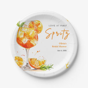 Oranje Cocktails Liefde Op De Eerste Spritz Bruids Papieren Bordje