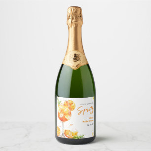 Oranje Cocktails Liefde Op De Eerste Spritz Bruids Sparkling Wijnetiket