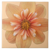 Oranje Collarette Dahlia Bloem Tegeltje (Voorkant)