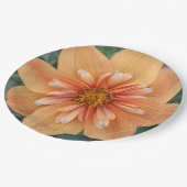 Oranje Collarette Dahlia Floral Papieren Bordje (Gekanteld)
