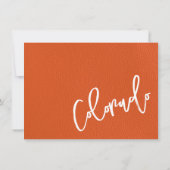 Oranje Colorado Passport bedankpas Bedankkaart (Achterkant)