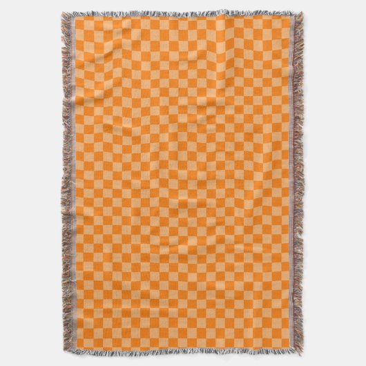 Oranje combinatie Klassieke checkboard STaylor Deken (Voorkant Verticaal)