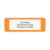 Oranje combinatie Klassieke checkboard STaylor Etiket (Voorkant)