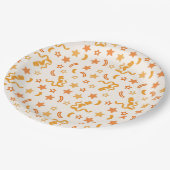 Oranje Confetti Papieren Bordje (Gekanteld)