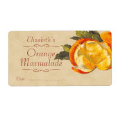 Oranje conservenlabel etiket (Voorkant)