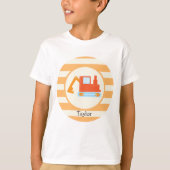 Oranje constructie Speelgoed Backhoe T-shirt (Voorkant)