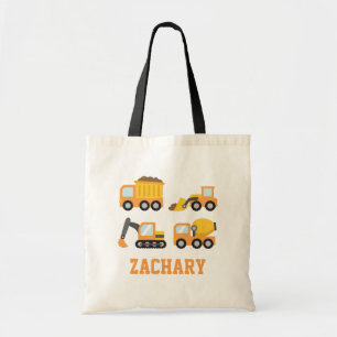 Oranje constructievoertuigen Kinder, speciaal aang Tote Bag